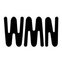 The WMN in black blold, capital letters on a white background that is the We Make Noise logo