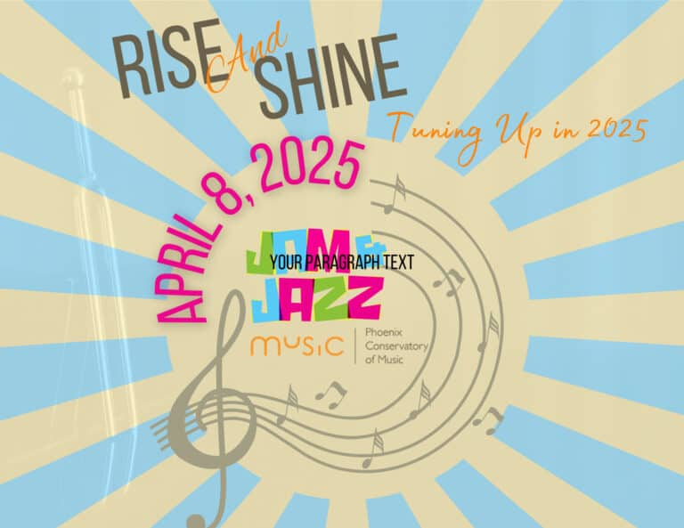 Image for Phoenix Conservatory of Music's 2025 Jam and Jazz Fundraising Breakfast event.